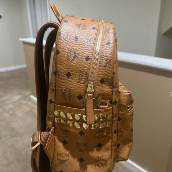MCM Cognac Brown Backpack main image 4